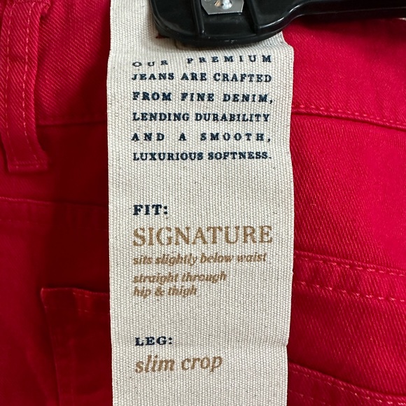 Talbots Slim Crop Red Pants 8P NWT - Picture 3 of 4